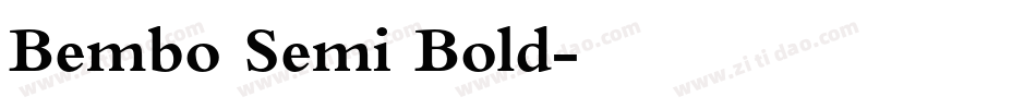 Bembo Semi Bold字体转换